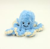 DW4Trading Pluche Knuffel Octopus - Blauw - 18 cm