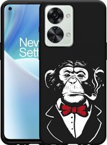 Coque OnePlus Nord 2T Zwart Chimp Smoking