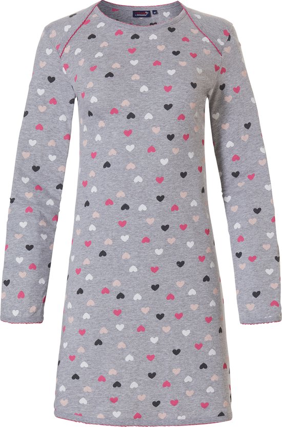 By Louise Slipdress Dames Nachthemd Met Kant Blauw | Underwear District
