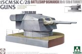 1:72 Takom 5014 15CMSK C/28 Battle Ship Bismarck Bb II/Stb II Turret Plastic Modelbouwpakket