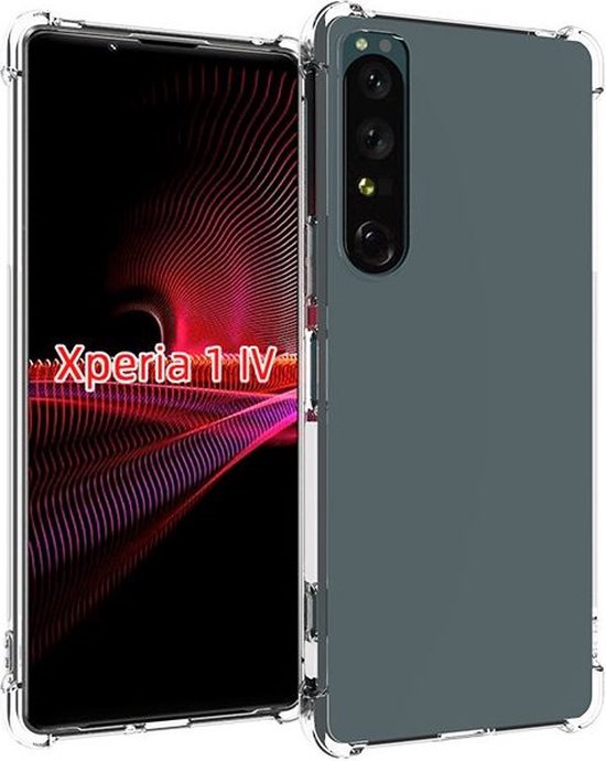Coque Sony Xperia 1 IV - Coque en Gel TPU Transparente MobyDefend - Coins Renforcés - Entièrement Transparente - Coque de Téléphone Portable - Coque de Téléphone Ce produit est compatible avec : Sony Xperia 1 IV