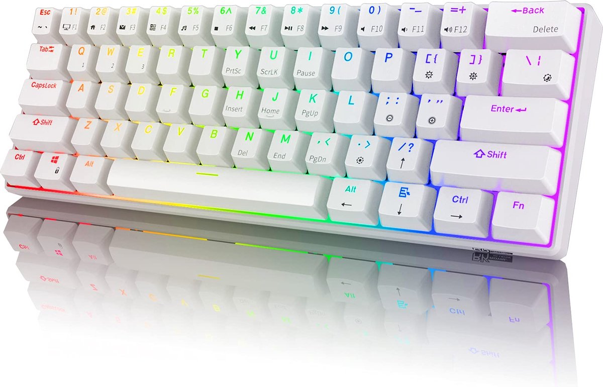 Royal Kludge RK61 - Mechanisch Gaming Toetsenbord - Draadloos - Ergonomisch - RGB - Brown Switch thumbnail 5