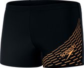 Speedo Medley Logo Aquashort Heren - Zwart / Oranje - maat 4