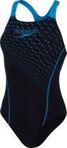 Speedo Medley Logo Medalist Dames - Zwart / Blauw - maat 36