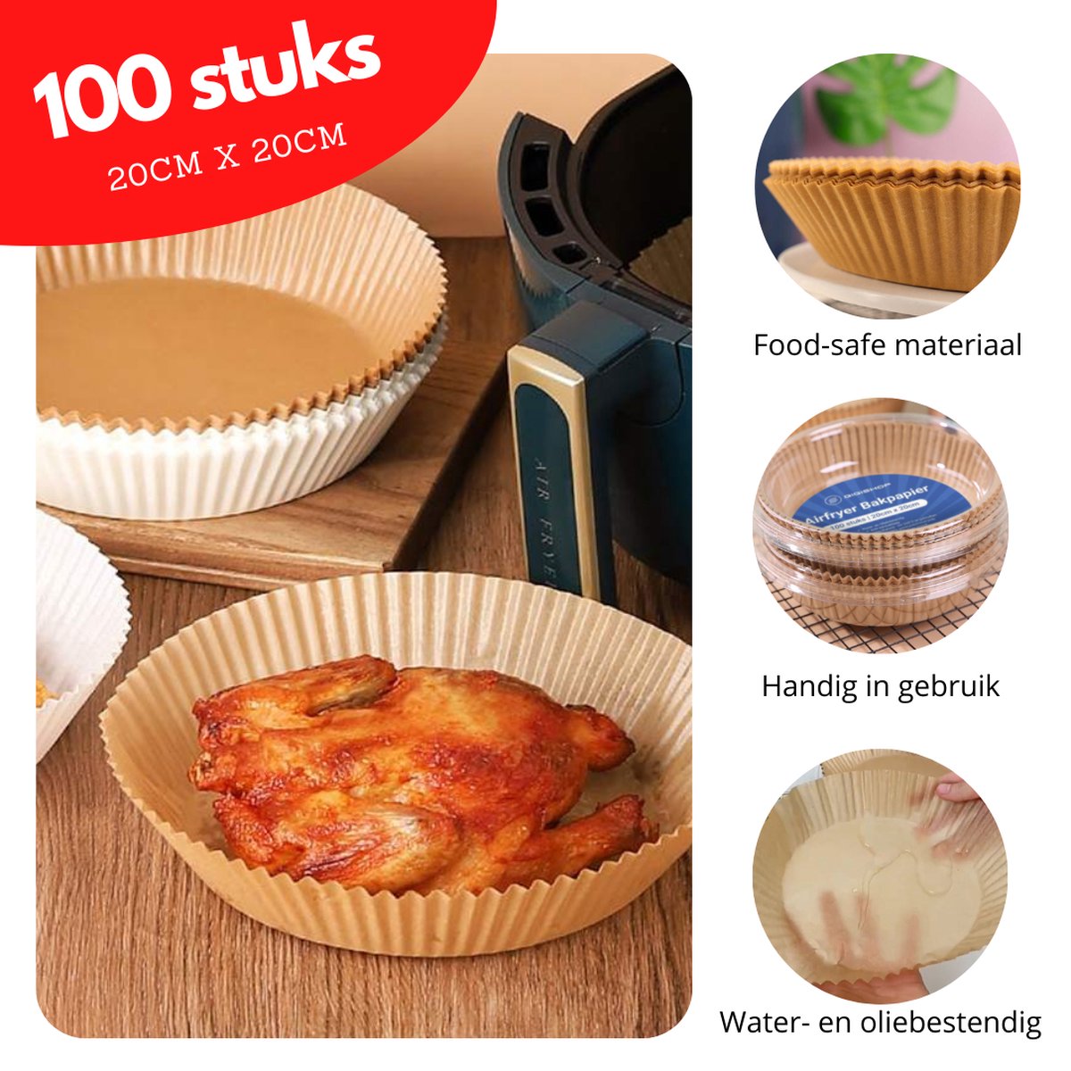 INF JT7133-26D Papieren voeringen voor de luchtfriteuse