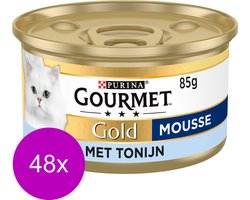 Gourmet Gold Mousse 85 g - Kattenvoer - 48 x Tonijn