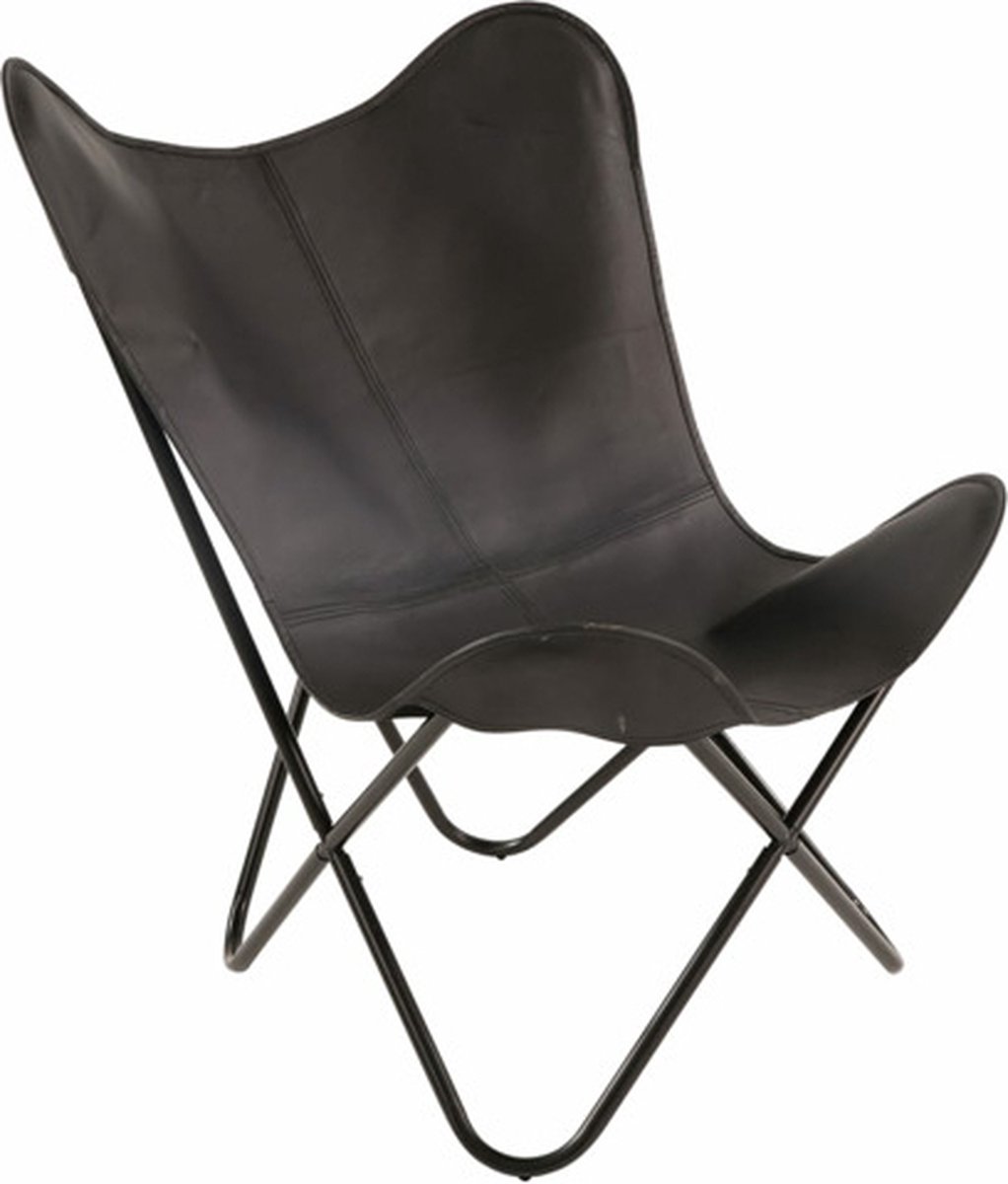Lesli Living Fauteuil papillon Buffalo 75x75x87 cm noir