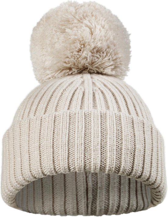 Elodie Wollen Beanie - Beanie - Muts Baby - Muts kind- Creamy White - 6-12m