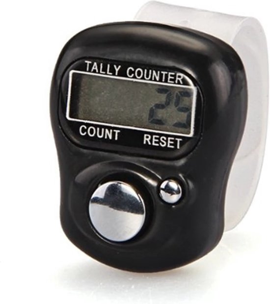 Digitale Handteller / Personenteller - Tally Counter - Teller - Tasbih - Tasbeeh - Zwart