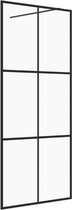 vidaXL Cabine de douche à l'italienne 100 x 195 cm ESG Verre Transparent et Noir