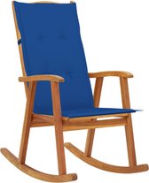 vidaXL Chaise à bascule avec coussins Bois d'acacia massif