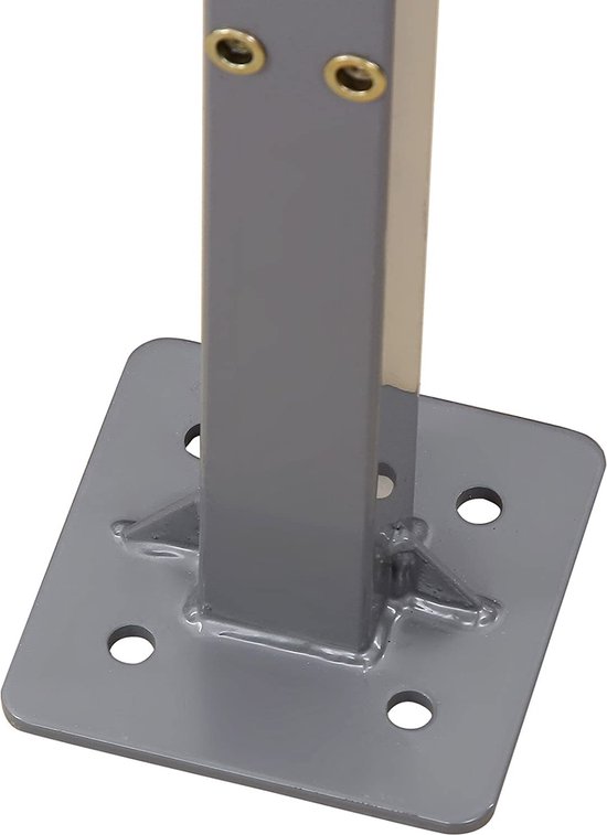 Hoppa! Poteaux pour coffre de store, support pour store latéral séparé, aucun montage mural du store requis, accessoires de store pour montage au sol, 11,5 x 11,5 x 152 cm, gris