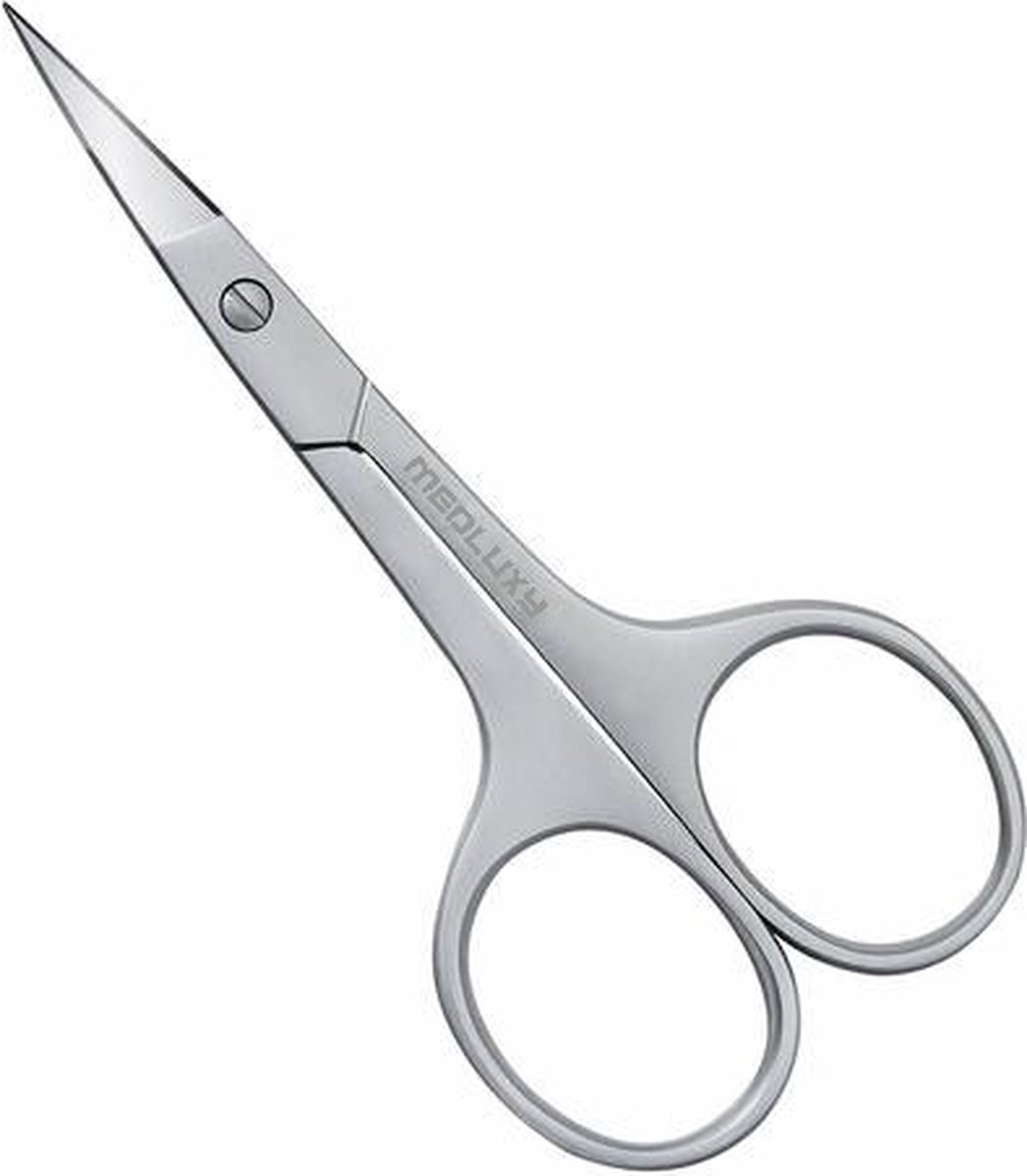 MEDLUXY semi Pro - Nagelriemschaar (huid- en vellenschaartje) - Gebogen - Spits / Scherp punt - 9.5 cm - (Nagelriemknipper) Cuticle Cutter (verwijderen van nagelriemen)