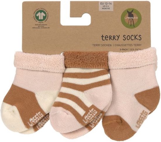 Lassig Terry Socks - New Born Baby Sokjes - Meisje - 0-3 maand - Maat 12 - 14