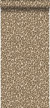 ESTAhome Papier peint imprimé léopard marron - 139152 - 0,53 x 10,05 m