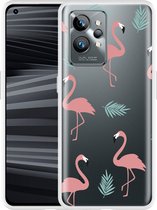 Realme GT2 Pro Hoesje Flamingo Pattern - Designed by Cazy