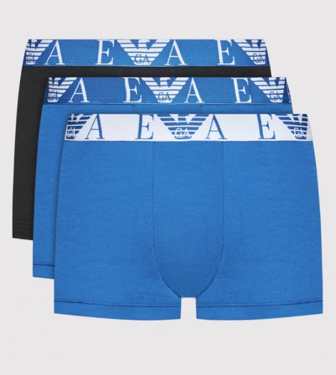 Emporio Armani 3-pack boxershorts bluette/nero/bluette - Emporio Armani
