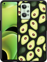 Realme GT2 Hoesje Zwart Avocado's - Designed by Cazy