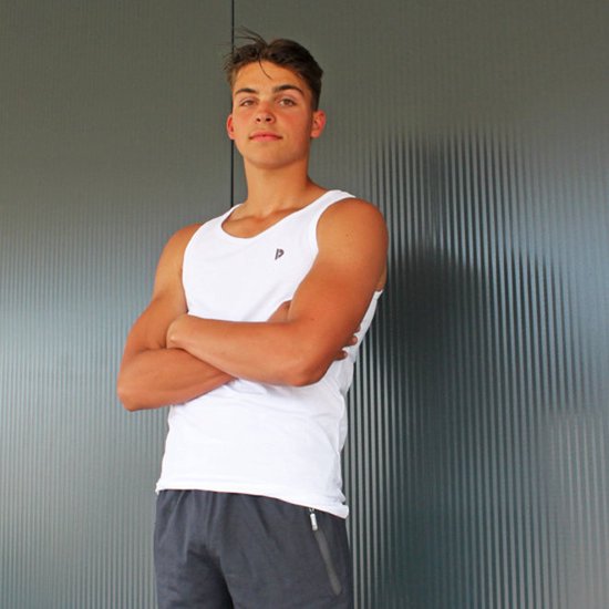 Chemise Donnay Muscle - Pack de 2 - Débardeur - Chemise de sport - Homme - Taille M - Wit & Zwart