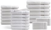 Handdoeken 30 delig set - Hotel Collectie - 100% katoen - wit