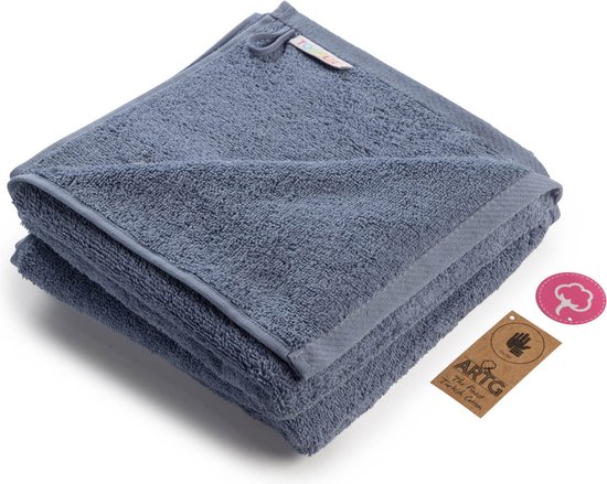 ARTG® Towelzz - AR035 - Handdoekset - 100% Katoen - 50 x 100 cm - Spijkerstof Blauw - Jeans Blue - Set 5 stuks