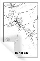 Muurstickers - Sticker Folie - Menden - Plattegrond - Kaart - Stadskaart - 20x30 cm - Plakfolie - Muurstickers Kinderkamer - Zelfklevend Behang - Zelfklevend behangpapier - Stickerfolie