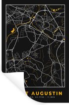 Stickers muraux - Plan de la ville - Carte - Sankt Augustin - Or - Allemagne - Carte - 40x60 cm - Feuille adhésive