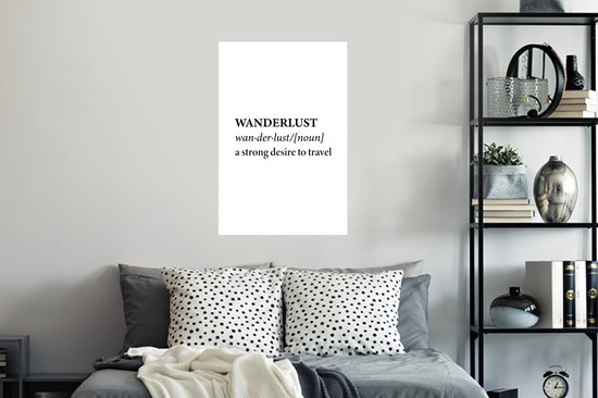 Stickers Stickers muraux - Proverbes - Citations - Une forte envie de travel - Wanderlust - Voyages - 40x60 cm - Film adhésif