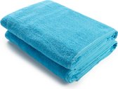 ARTG® Towelzz - AR036 - Douche - Badhanddoek - 100% katoen - 70 x 140 cm - Zeeblauw - Aqua Blauw - Set 2 stuks