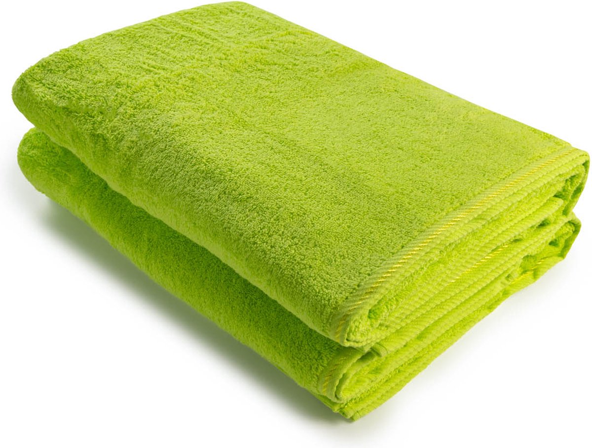 ARTG® Towelzz - AR036 - Douche - Badhanddoek - 100% katoen - 70 x 140 cm - Heldergroen - Lime Green - Set 2 stuks