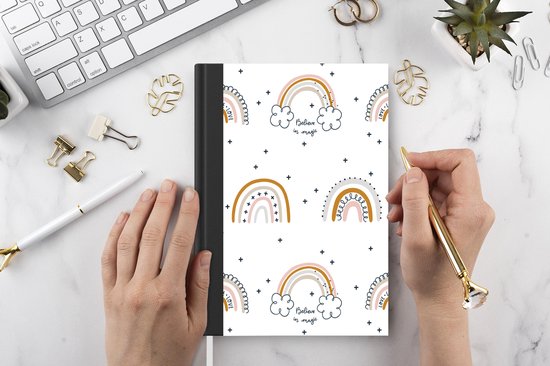Carnet - Carnet d'écriture - Motif - Arc-en-ciel - Simple - Carnet - Taille A5 - Bloc-notes