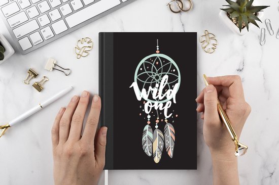 Carnet - Cahier d'écriture - Citations - Wild one - Dromenvanger - Garçon - Enfants - Carnet - Format A5 - Bloc-notes