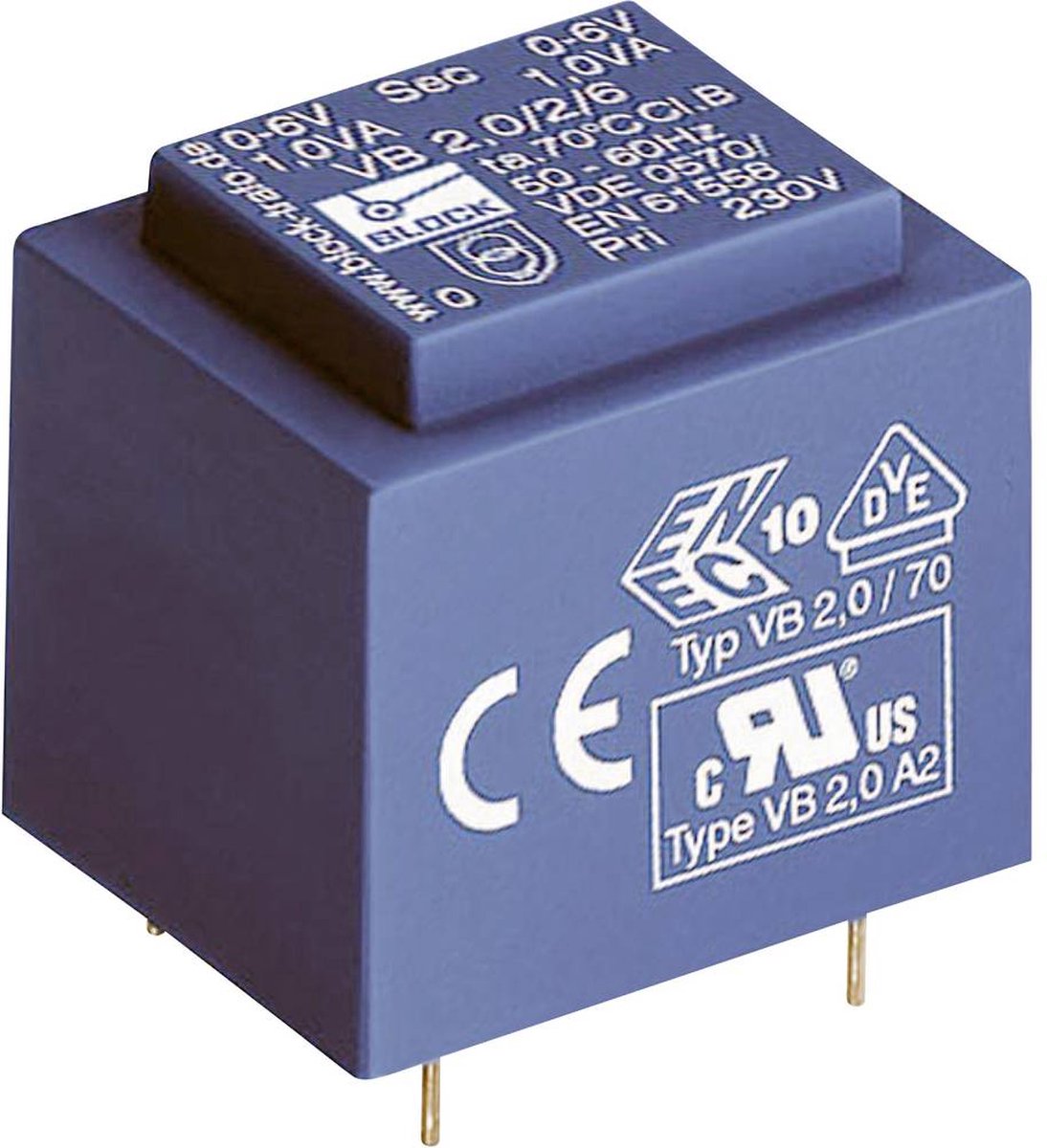 Block VB 0,35/1/12 Printtransformator 1 x 230 V 1 x 12 V/AC 0.35 VA 29 mA