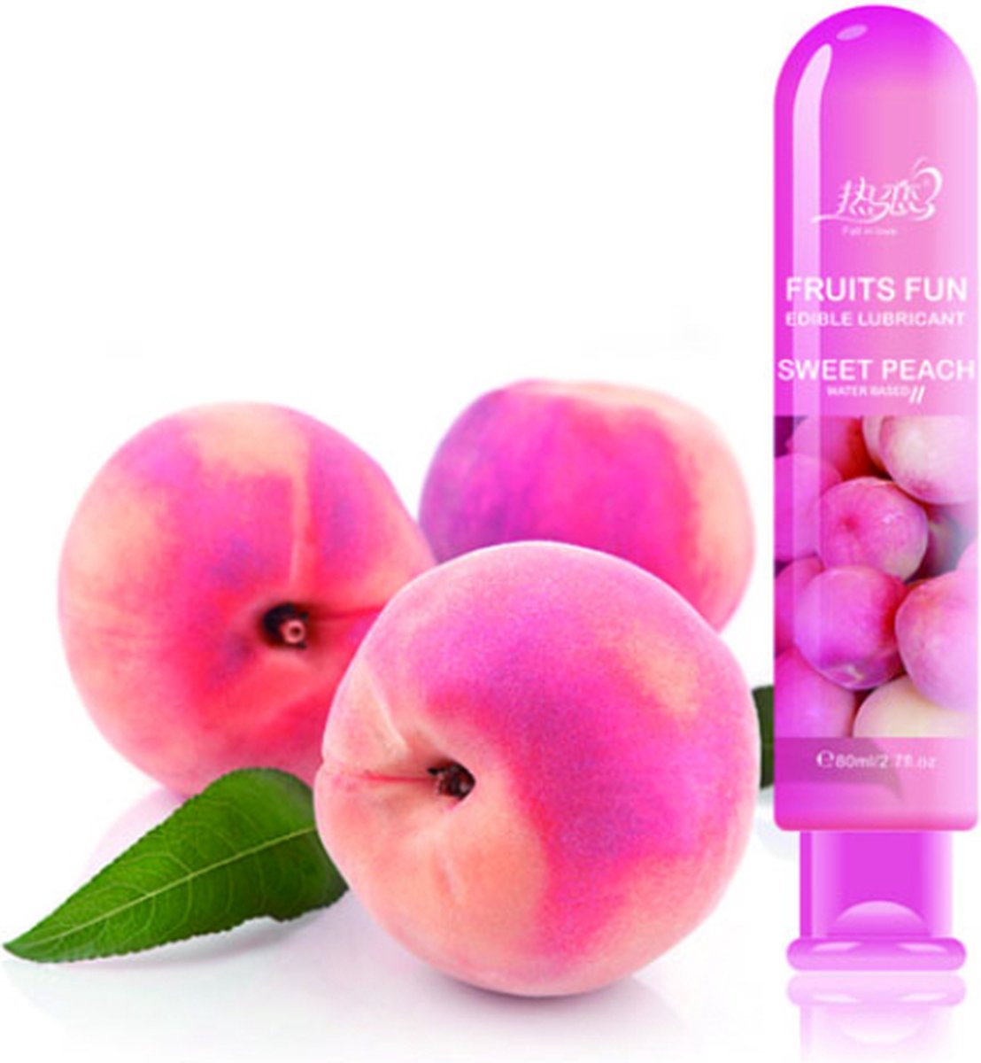 Goedkoopste EnjoyXXX - Glijmiddel - Perzik - Peach - smaak en geur - Waterbasis - Eetbaar - Anaal - Puur genot - 80 ml - Massage olie - Easyglide