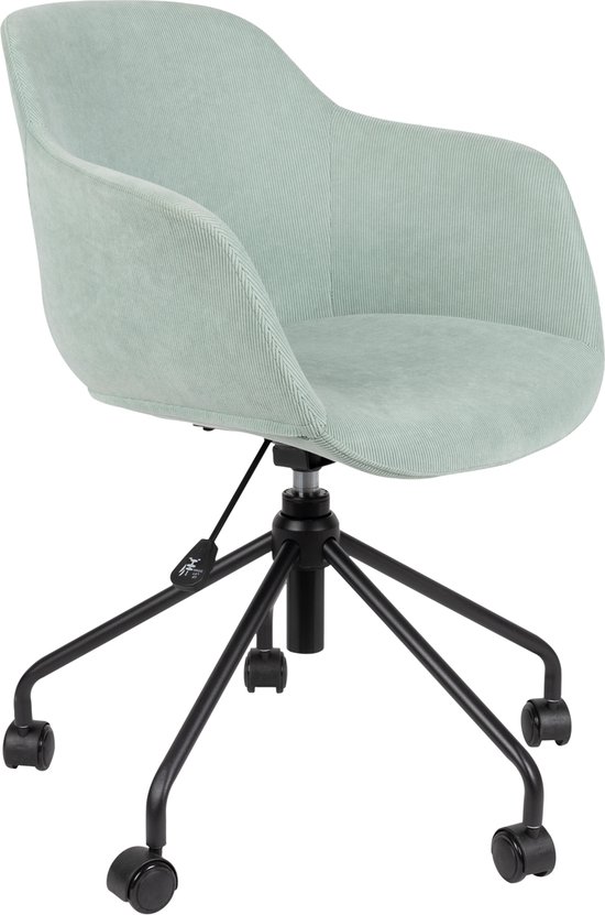 Chaise de bureau Ajustable - Vert clair - Pivotante - Chaise Junzo Rib - Giga Meubel