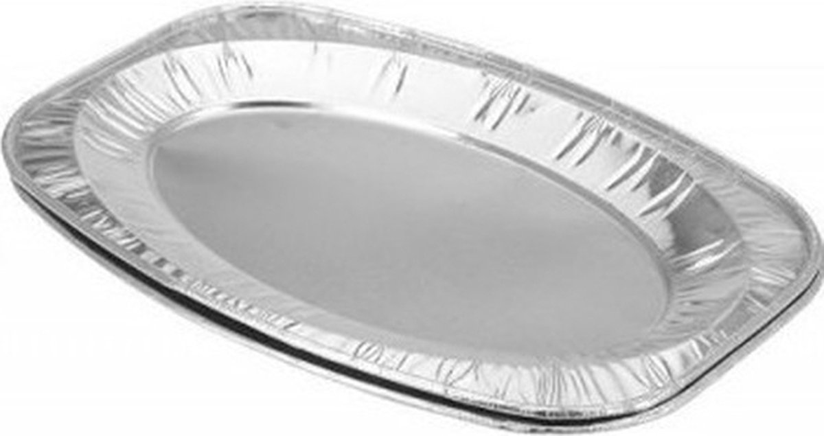 4x Aluminium serveerschalen 43 cm - Barbecueschalen