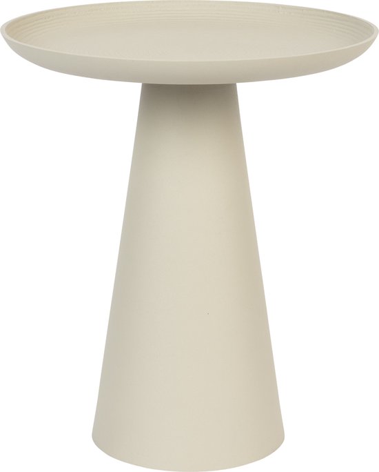 Table d'Appoint Ronde - Crème - Aluminium - Ø39.5cm - Table Ringar Groot - Giga Meubel