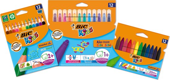 Set de coloriage effaçable BIC Kids avec feutres magiques et crayons  effaçables 