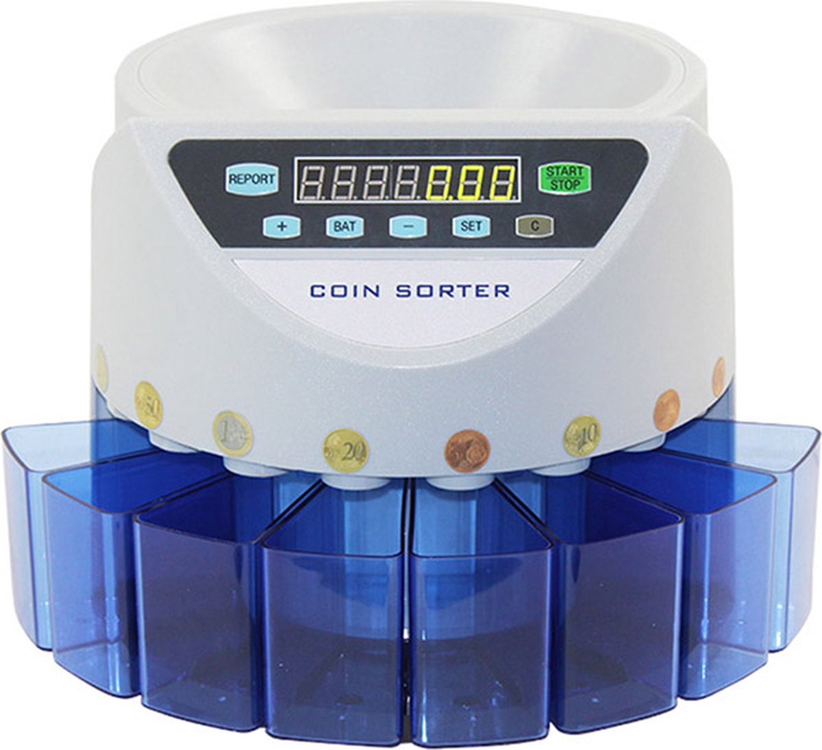 Truskore® - Geldtelmachine - Munttelmachine - Grijs - Muntsorteerder - Incl. Grats Opberg- en Stofhoes - Coin counting G9002 - Truskore