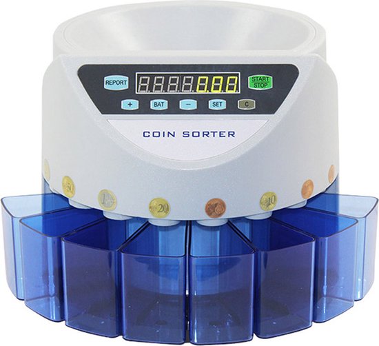 Truskore® - Geldtelmachine - Munttelmachine - Grijs - Muntsorteerder - Incl. Grats Opberg- en Stofhoes - Coin counting G9002 - Truskore