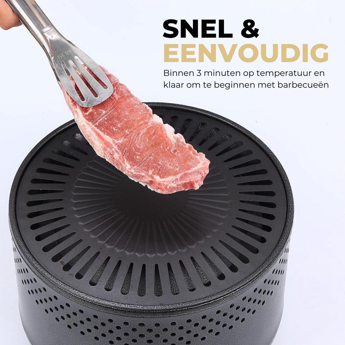 Ozocozy BBQ-ONE houtskool tafelbarbecue - Ø30 cm- Zwart - Incl. draagtas,  siliconen... | bol.com