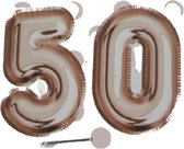 Sarah 50 jaar ballon folieballon - Brons - Folie / Kunststof - Ca. 33 cm - Ballon - Feest - Party - Decoratie