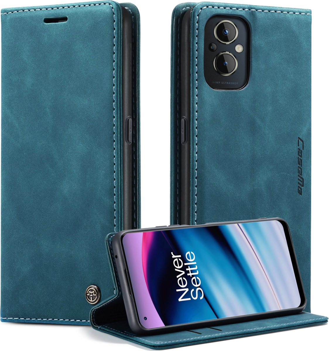 OnePlus Nord N20 5G Bookcase hoesje - CaseMe - Effen Groen - Kunstleer