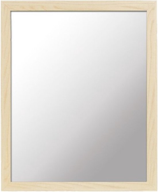 Miroir mural carré avec cadre en bois 40 x 50 cm - Miroirs Miroirs muraux/  Miroirs... | bol.com