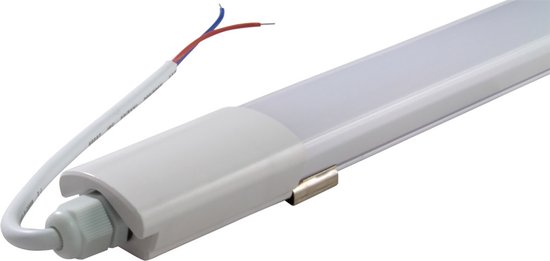 LED TL Armatuur - LED Balk - Prixa Blin - 18W - Waterdicht IP65 - Helder/Koud Wit 6500K - Kunststof - 60cm
