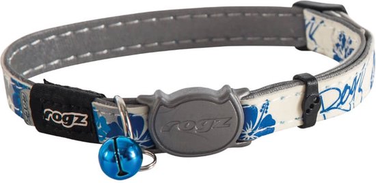 Rogz Halsband Kat - GlowCat Blue Floral