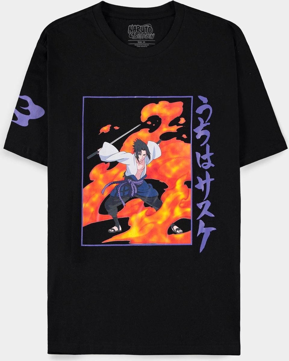 Naruto - Sasuke Heren T-shirt - L - Zwart