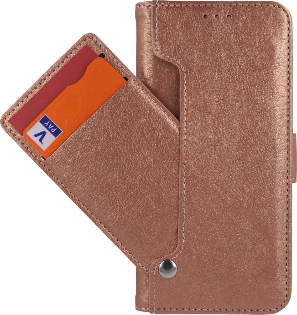 Samsung A32 4G TPU/Kuntstleer - hoesje Roségoud Boekhoesje - wallet case