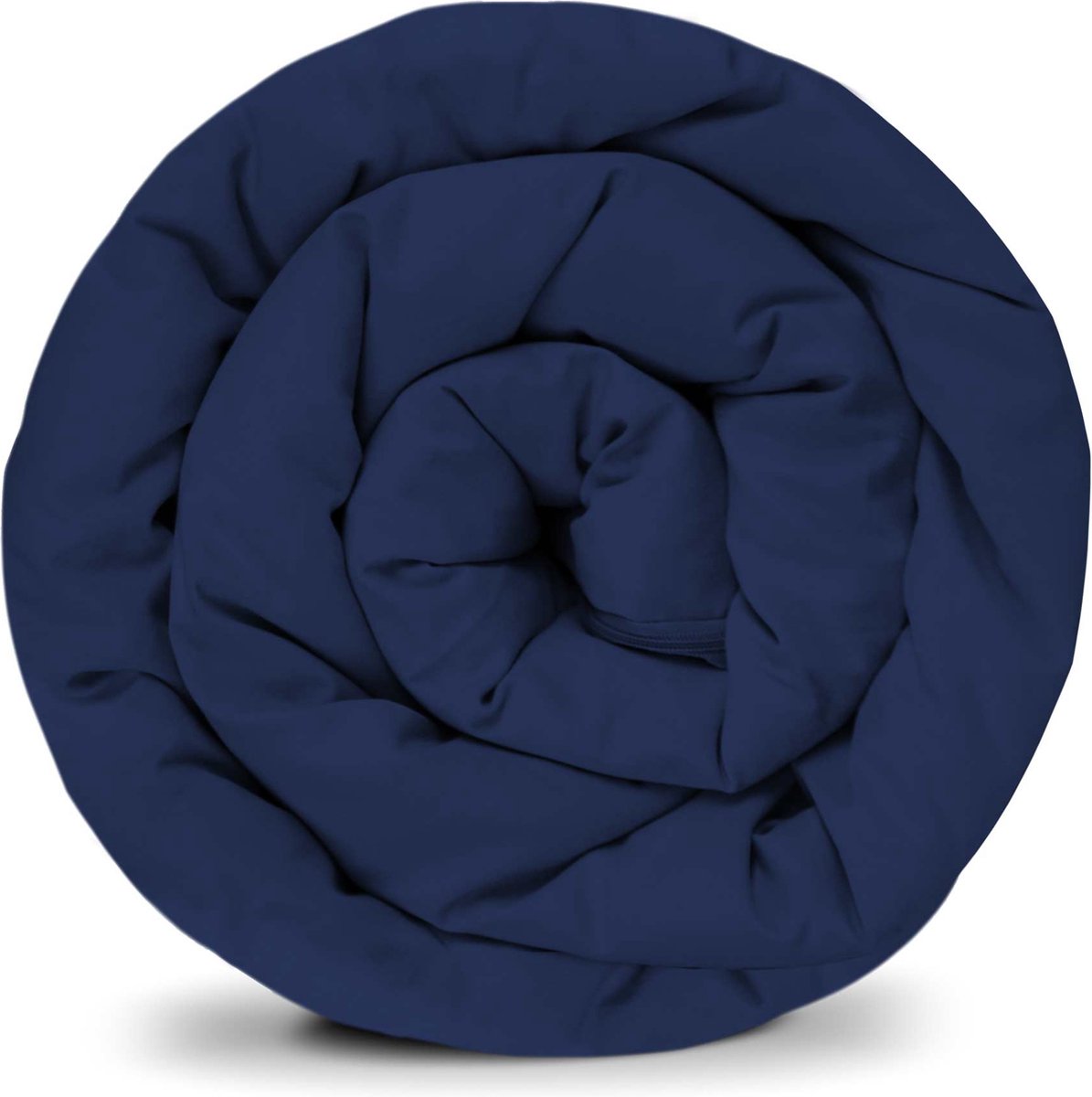 BALANCE verzwaarde dekenhoes in donkerblauw katoen ritssysteem zomerhoes voor volwassenen/tieners voor een betere slaap afmeting: 135x200 cm