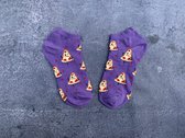 Chaussettes Sockston - Chaussettes Basses Pizza Cheville - Violet - Chaussettes Drôles - Happy Chaussettes